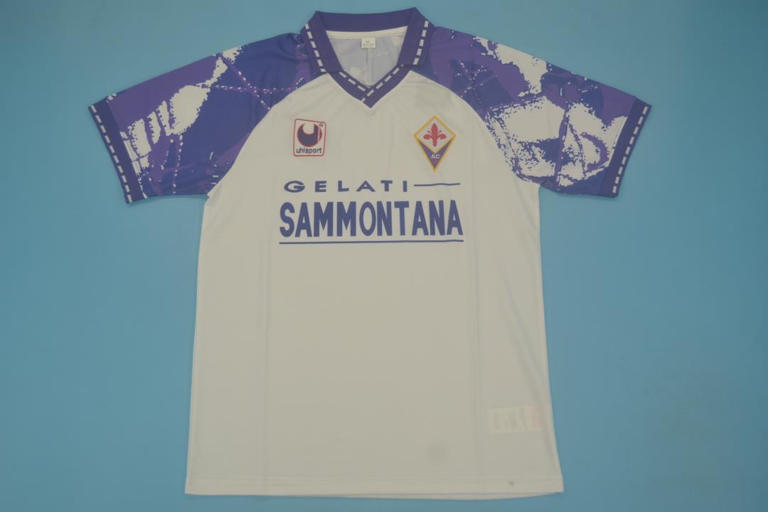 AAA Quality Fiorentina 94/95 Away White Soccer Jersey